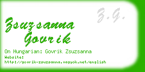 zsuzsanna govrik business card